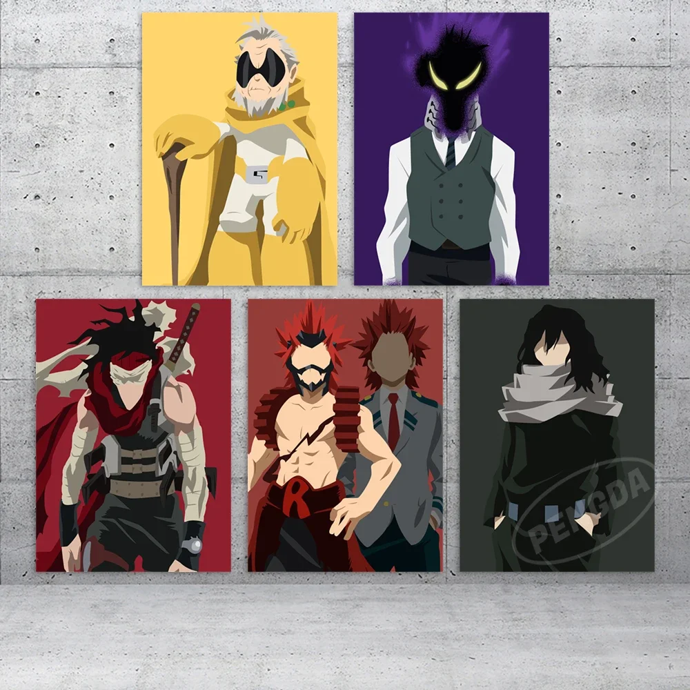 

HD Prints My Hero Academia Home Decor Canvas Kirishima Eijiro Poster Painting Anime Wall Art Aizawa Shouta Modular Picture Mural