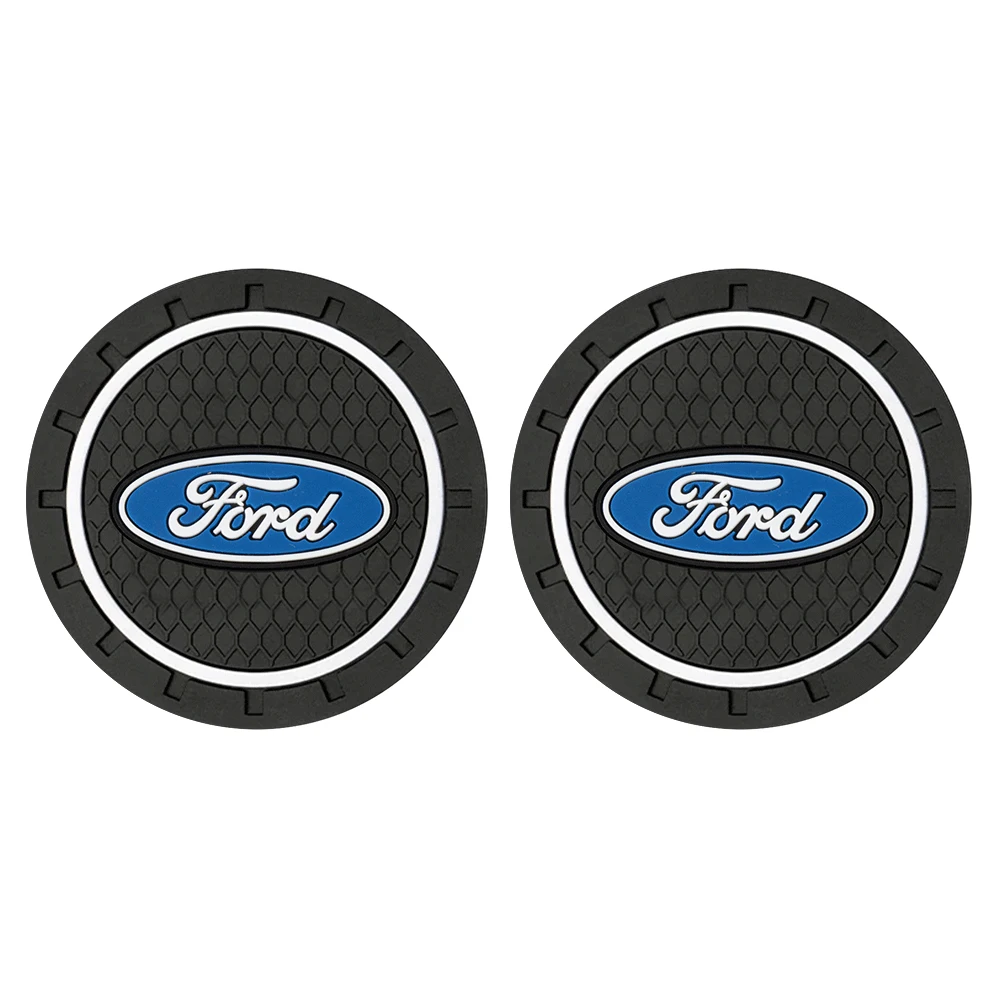1/2 Stück rutschfeste Auto-Getränkeuntersetzer aus Silikon, Innendekor-Zubehör für Ford Escape Mondeo Ecosport Fiesta Focus 2 – Detail 3