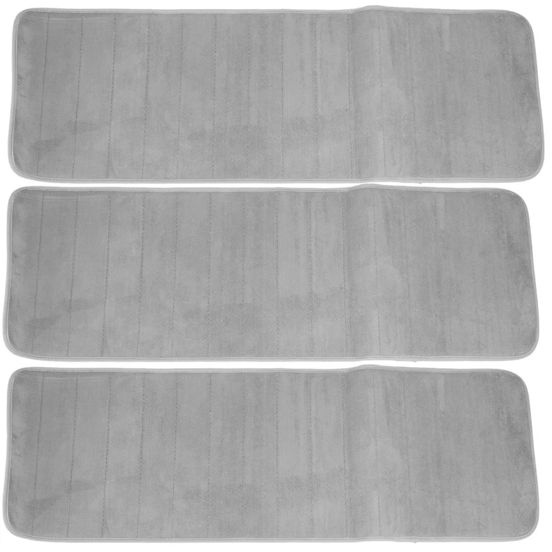 

Promotion! 3Pcs 120X40cm Absorbent Nonslip Memory Foam Kitchen Bedroom Door Floor Mat Rug Carpet Gray