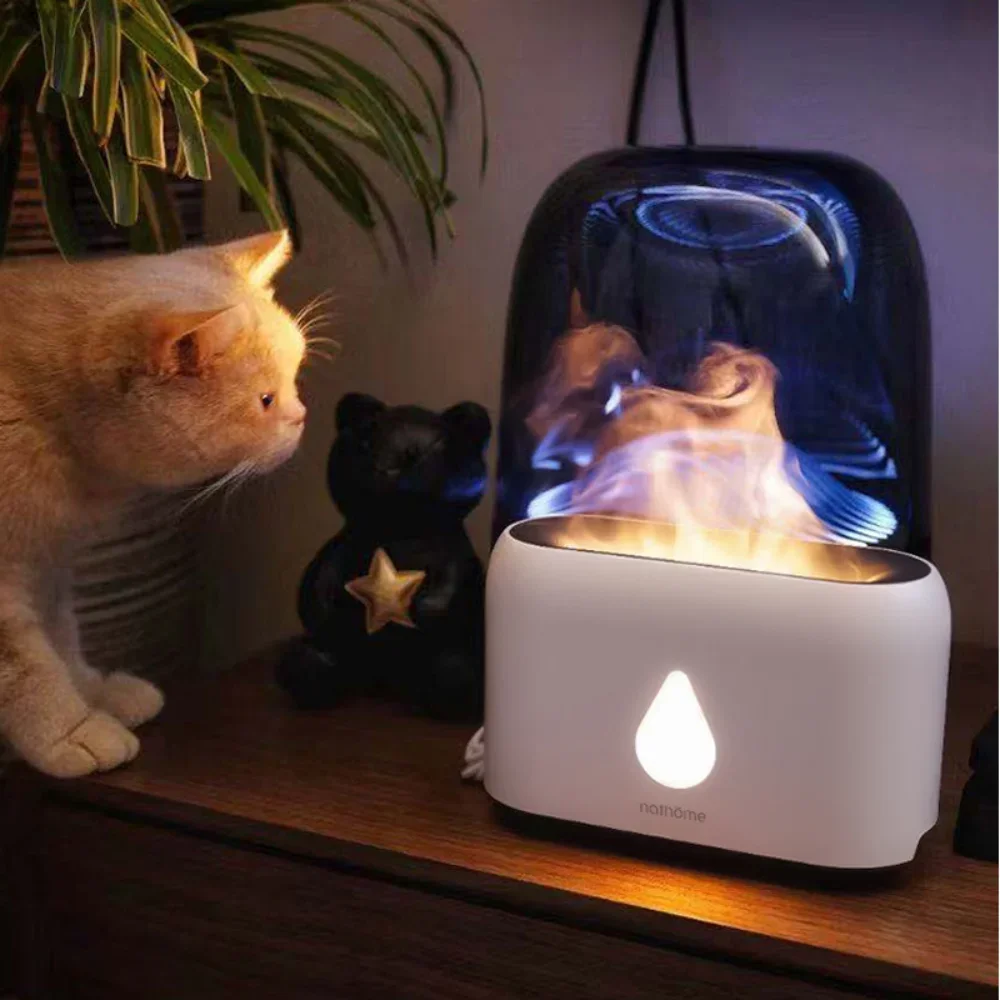 

New Flame Air Humidifier Essential Oil Diffuser Aroma Ultrasonic Mist Maker Home Room Aromatherapy Humidificador Bedroom NJH18