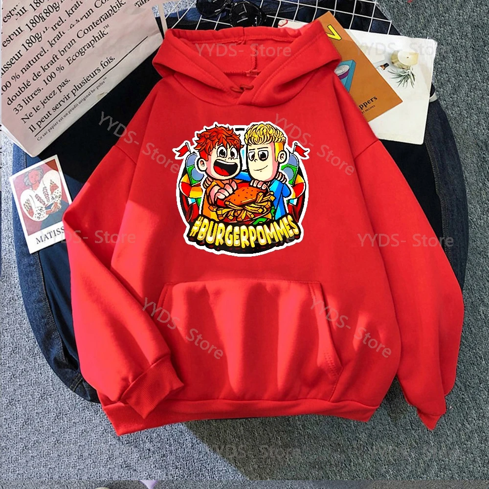 Burgerpommes icrimax Hoodie Teenagers Kawaii Personality Anime Cartoon Sweatshirts Fashion Tops Casual Clothing zip up hoodie,sweatshirt jacket,fleece hoodies