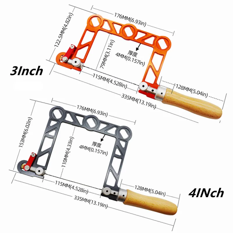 Coping Saw Aluminum Alloy Frame and 12 Replacement Blades Set (Woodworking, Wood Board, Plastic, and Metal Cutting Blade) 4
