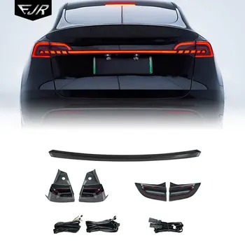 LED Through Trunk Tail Light for Tesla Model 3 & Y (2019–2023) | Modified Rear Taillight with Flowing Turn Signal, Dynamic DRL, and Auto Lamp