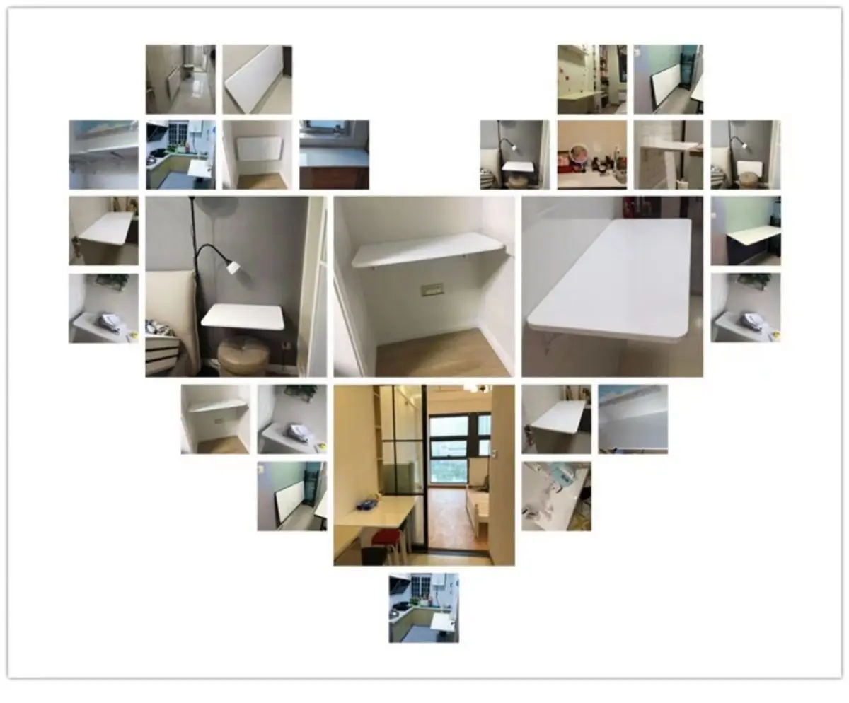 Description Picture 2 of itemFolding Computer Desk Laptop Table Against The Wall Kitchen Table Multifunctional Desk For Office Home