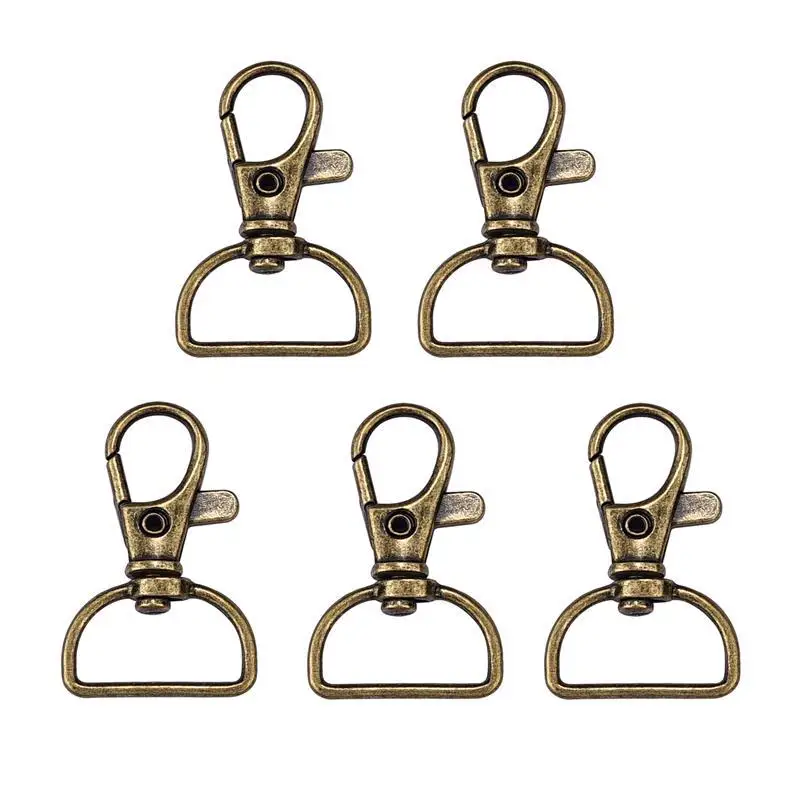 50 PIÈCES FERMOIR à griffe de homard pivotant petit métal porte-clés pivotant crochet EUR 13,00