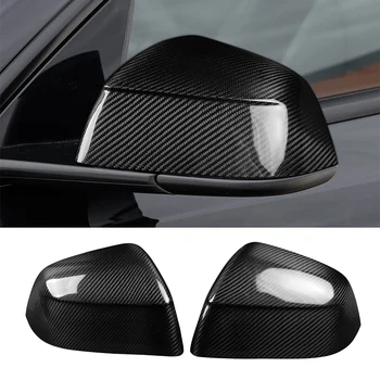 Real Carbon Fiber Side Mirror Caps for Tesla Model Y Juniper 2025–2026 | Decorative Exterior Trim & Car Accessories