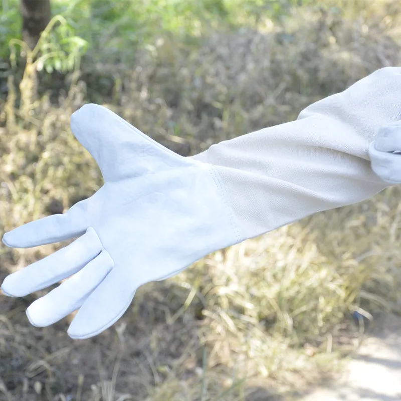 Beekeeping sheepskin gloves beekeeping anti-bee supplies beekeeping tools tools white sheepskin gloves lon