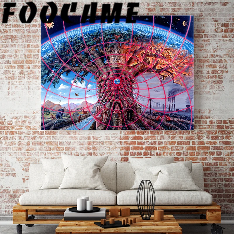 

Alex Grey-Abstract Canvas Print Artwork Picture for Wall Art Decorative Interior Paintings Psychedelic Living Room Poster