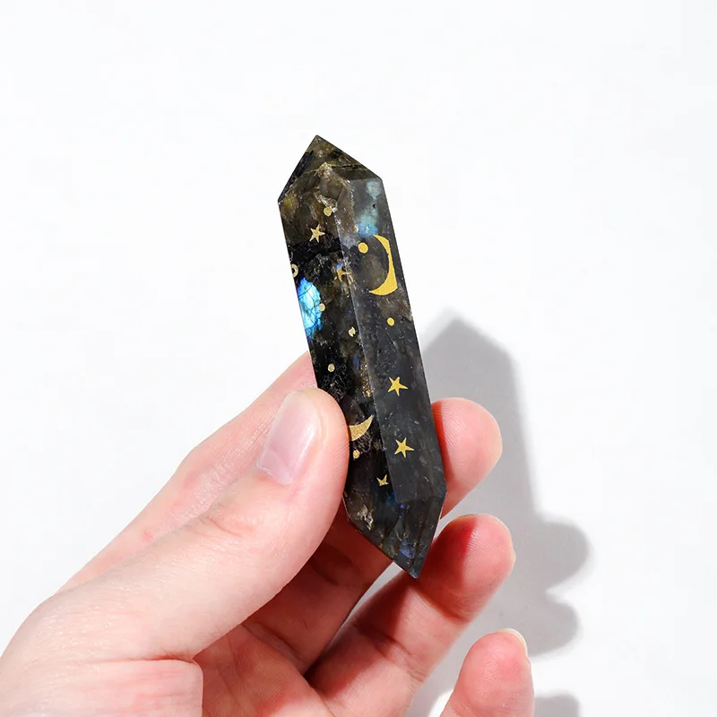 

Twelve Constellations Natural Crystal Column Double Point Hexagonal Energy Reiki Healing Quartz Wand Stone Collectibles Witch