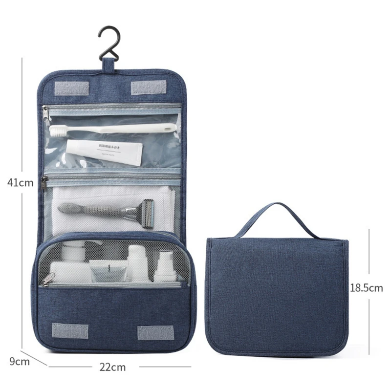 

Travel Cosmetic Bag Women Makeup Bags Foldable Waterproof Storage Hanging Bathroom Wash Bag Toiletries Organizer