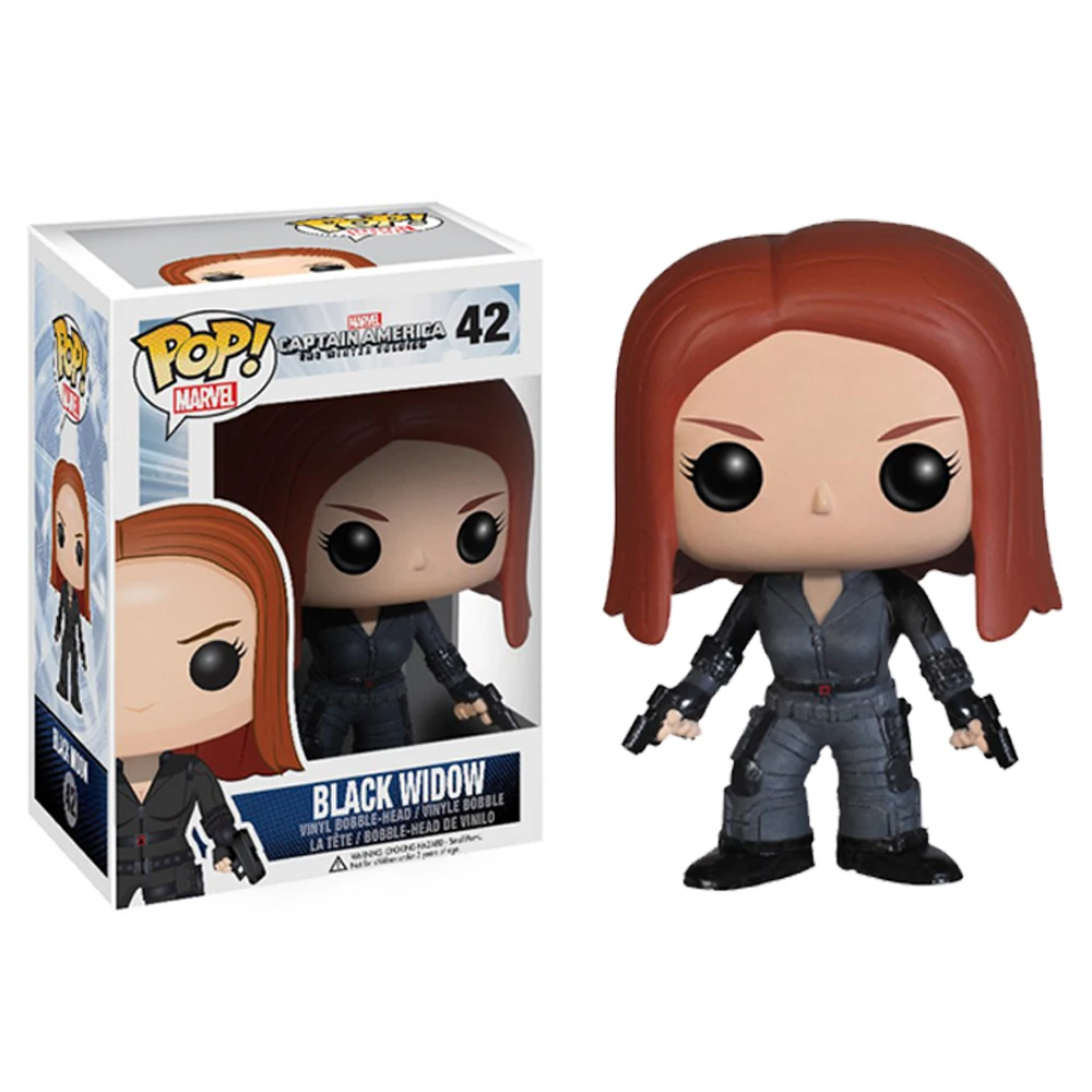 thumbnail image 4 of Funko pop CAPTAINAMERICA Black Widow #42 Winter Soldier #43#44 Figura de vinilo Muñeca Modelo Juguetes, 4 of 5