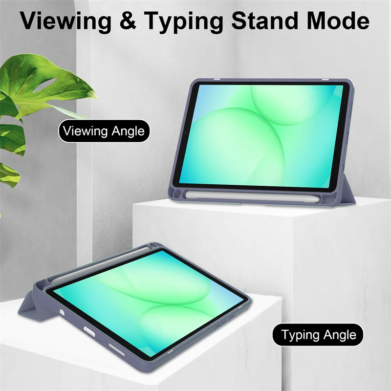Clear Acrylic Back Smart Magnetic Tablet Case with Pen Holder
