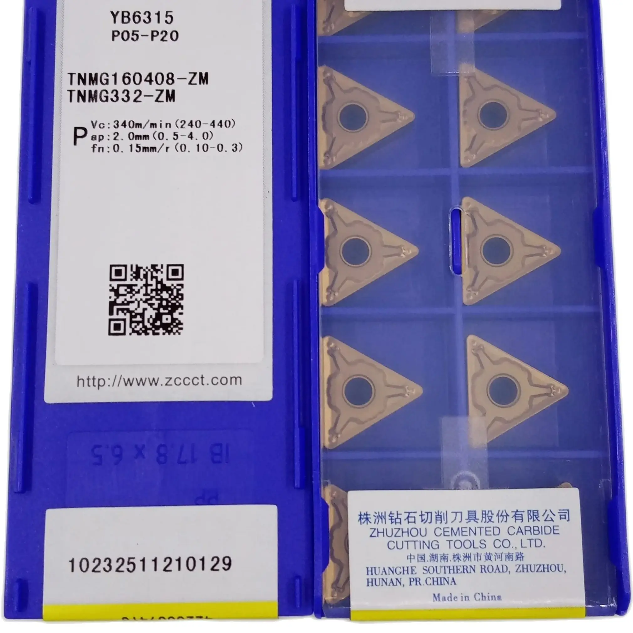 

ZCC фреза YB6315 фреза для обработки стали TNMG 160408 ZM 10 шт./коробка TNMG 332-ZM