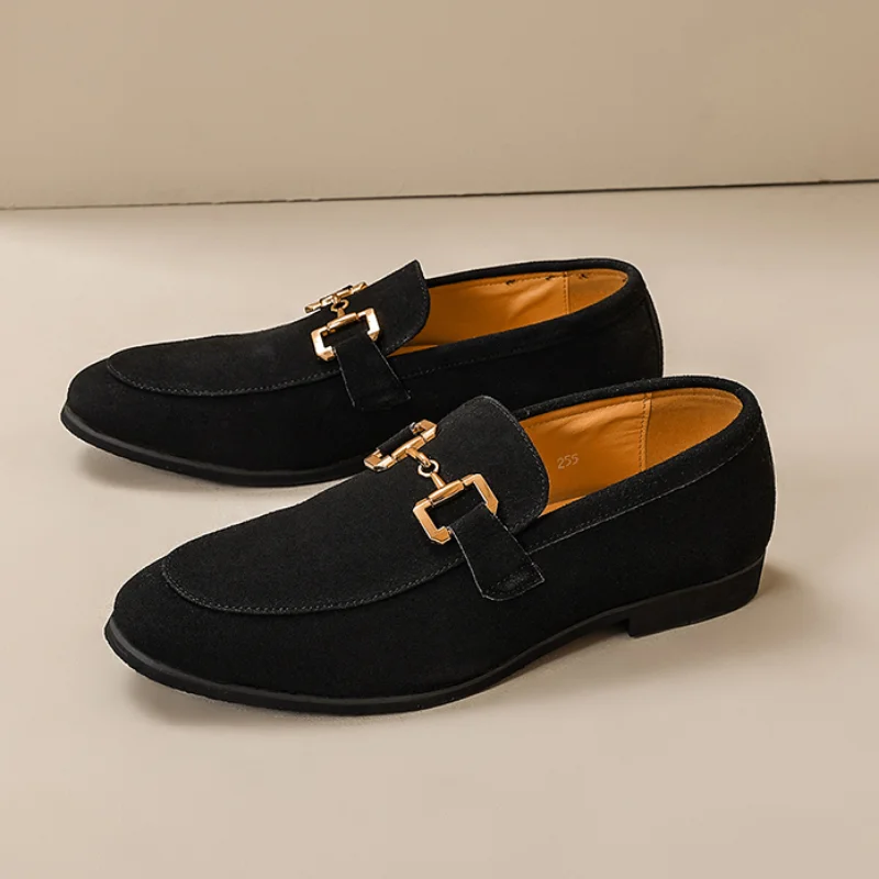 High End Brand Men's Suede Shoes Soft Soled Men's Driving Shoes Business Casual Shoes British Style Men's Loafers Summer