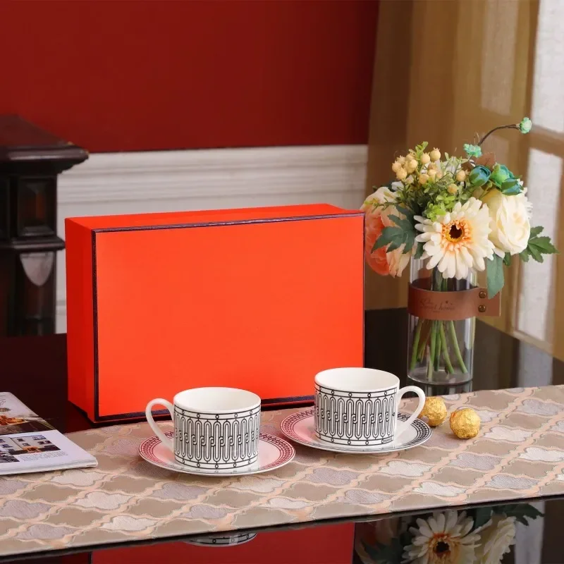 Coffee Cup Set for European Style Afternoon Tea Ceramic Stainless Steel Portable Silicone