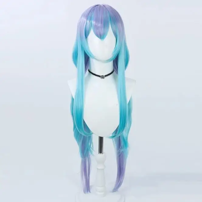 

Hamel Cosplay Wig Fiber Synthetic Wig Game Path to Nowhere Cosplay Blue gradient purple long curly hair