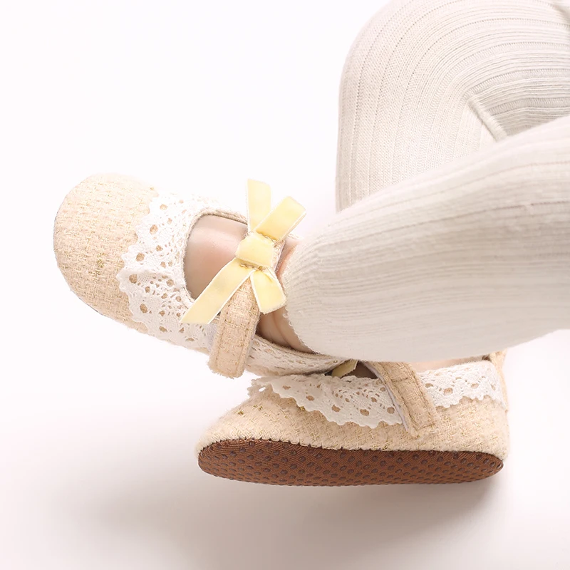 0-18Months Baby Shoes Cute Princess Shoes Indoor Soft Soled Non-slip Todder Cute Fashion Simple And Generous Baby