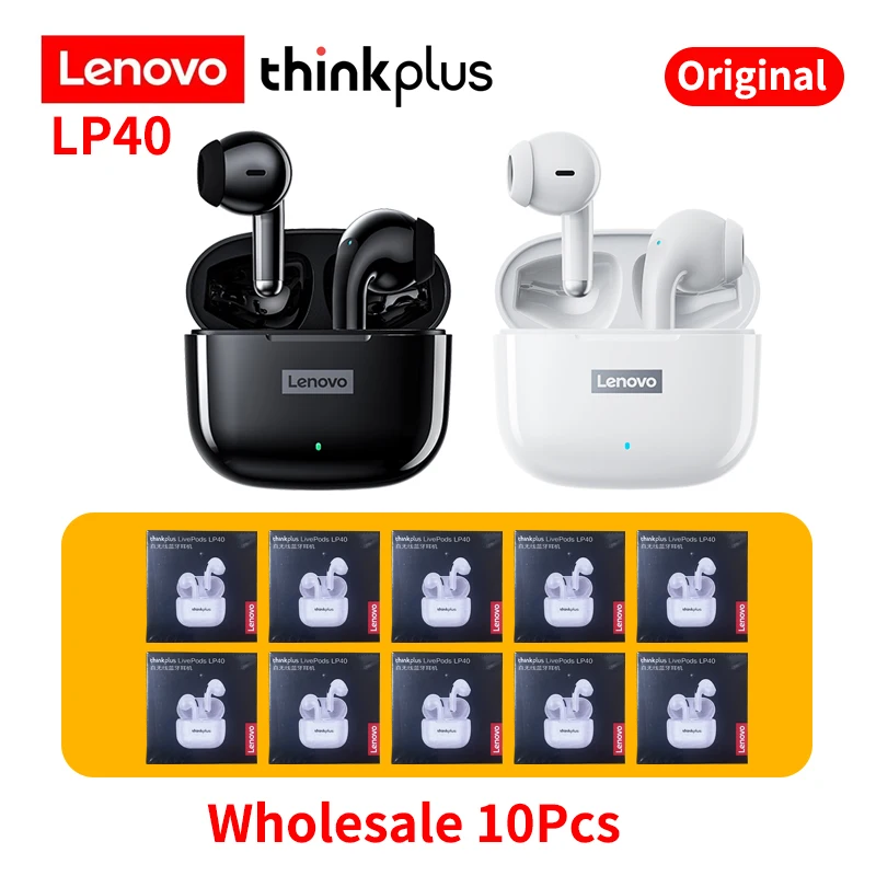 

5/10pcs lot Original Lenovo LP40 wireless headphones TWS Earphones Touch Control Sport Headset Stereo Earbuds For Phone Android