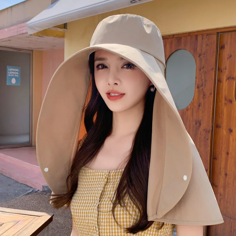 Summer Beach Sunshade Straw Hat Women's Beach Vacation Sunscreen Hat Big Brim Straw Knitted