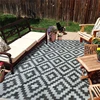Bubble Kiss Outdoor Rugs for Patios Clearance 6'X9' Easy Cleaning Patio Picnic Carpet Portable Comfortable Hollow Woven Carpet 1