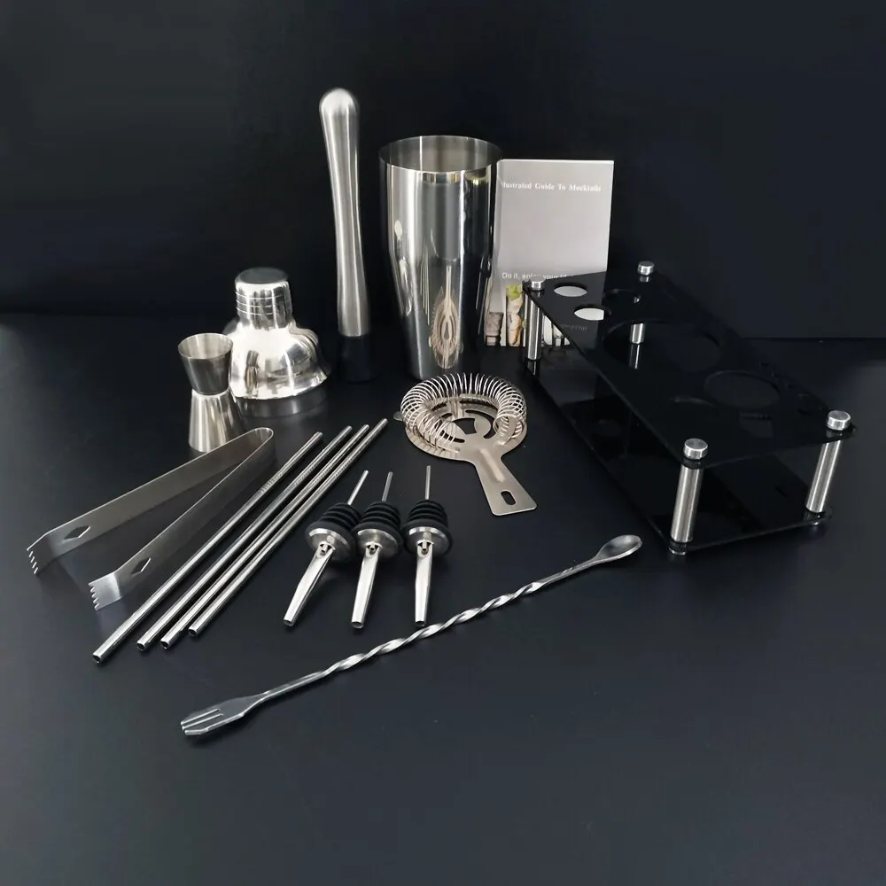 13-22 Stuks 750 ml 600 ml Boston Cocktail Shaker Bar Gereedschap Wijn Mixer Set Barman Cocktail Shaker Tool set met Houder