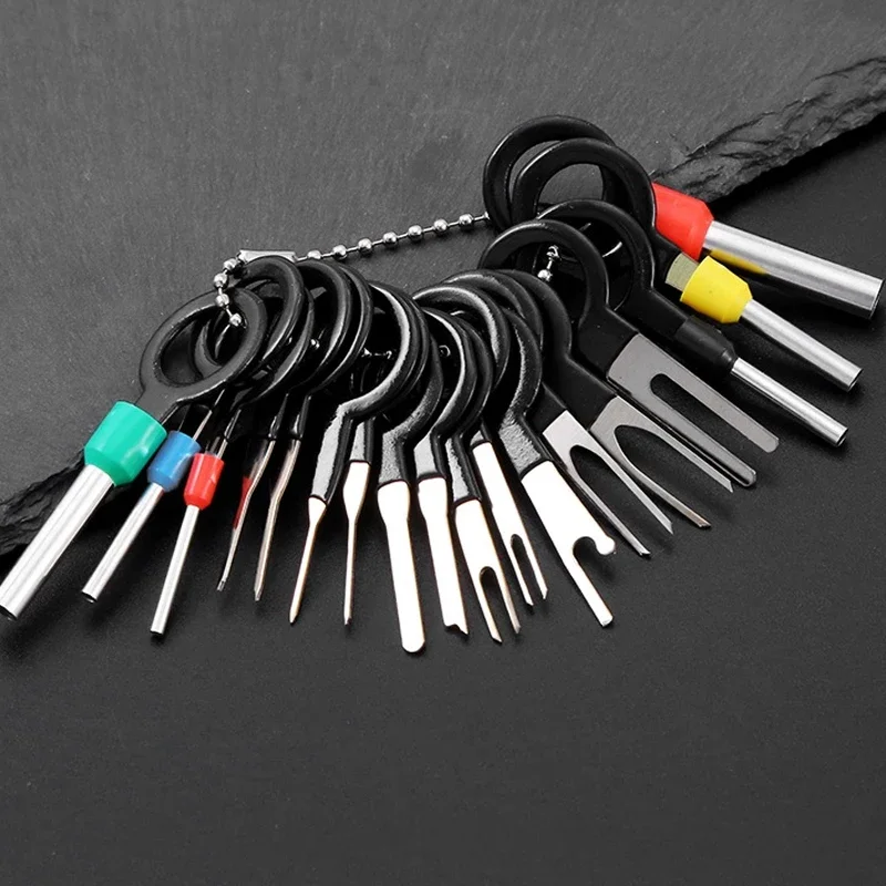 Car Terminal Removal Kit Box Wire Plug Connector Extractor Puller Release Pin Extractor Set Terminal Plug Repair Tools 11/18pcs