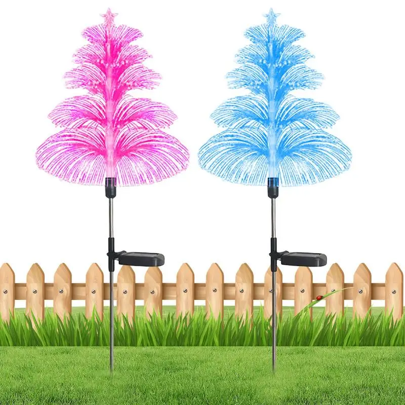 Jellyfish Solar Lights Outdoor 5 Layers 7 Color Changing Jellyfish Lights Solar Flower For Christmas Pool