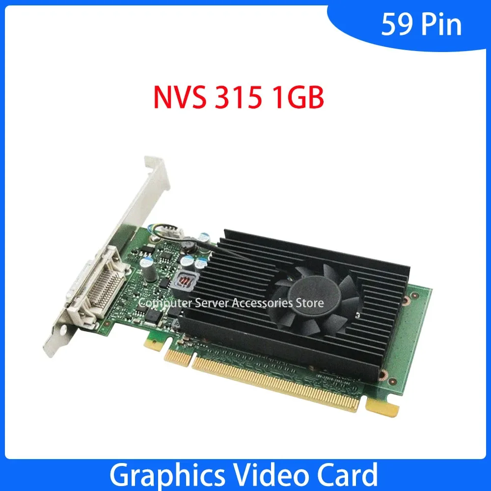 Originale Quadro Nvs 315 1Gb Per Windows 10 Ddr3 1024Mb Pci-E Nvs 315 Scheda Video Grafica Professionale Dual Monitor Sff Nvs315