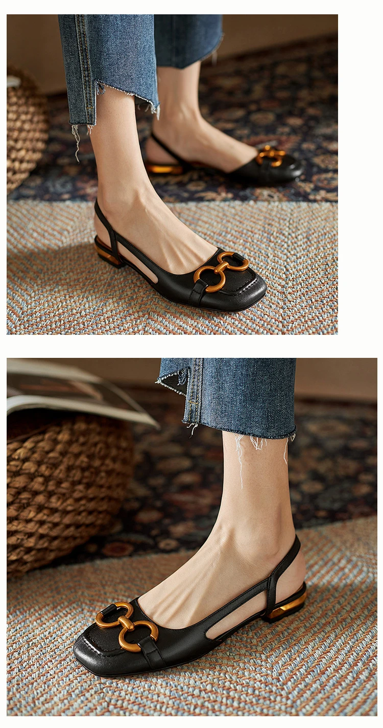 Fashion Women Sandals Elegant Casual Shoes for Woman 2022 Slip On Ladies Flats Office Party Square Heels Sandals Zapatos Mujer