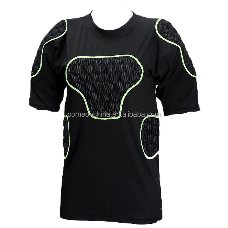 Football Padded Compression Shirt Baseball Chest Protector Hockey Paintball Soccer Goalkeeper Padded Protective Shirt