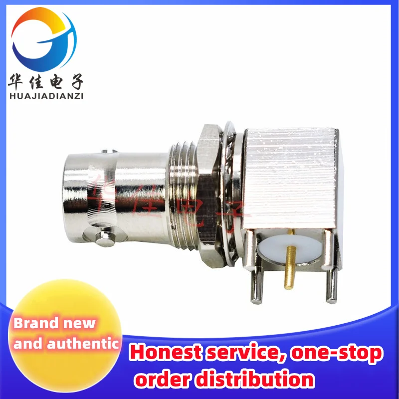 BNC female base 2PCS All copper 29MM/34MM 50 ohm 75R socket 90 degree elbow