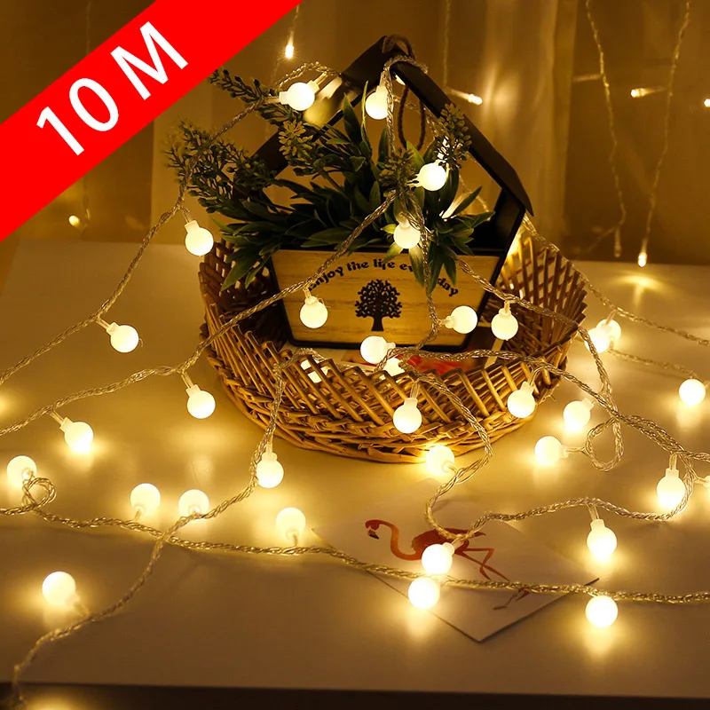 

Battery USB Operated LED String Lights Christmas Wedding Garland Fairy Tale String Lights Outdoor Garden Decoration Ball Lights