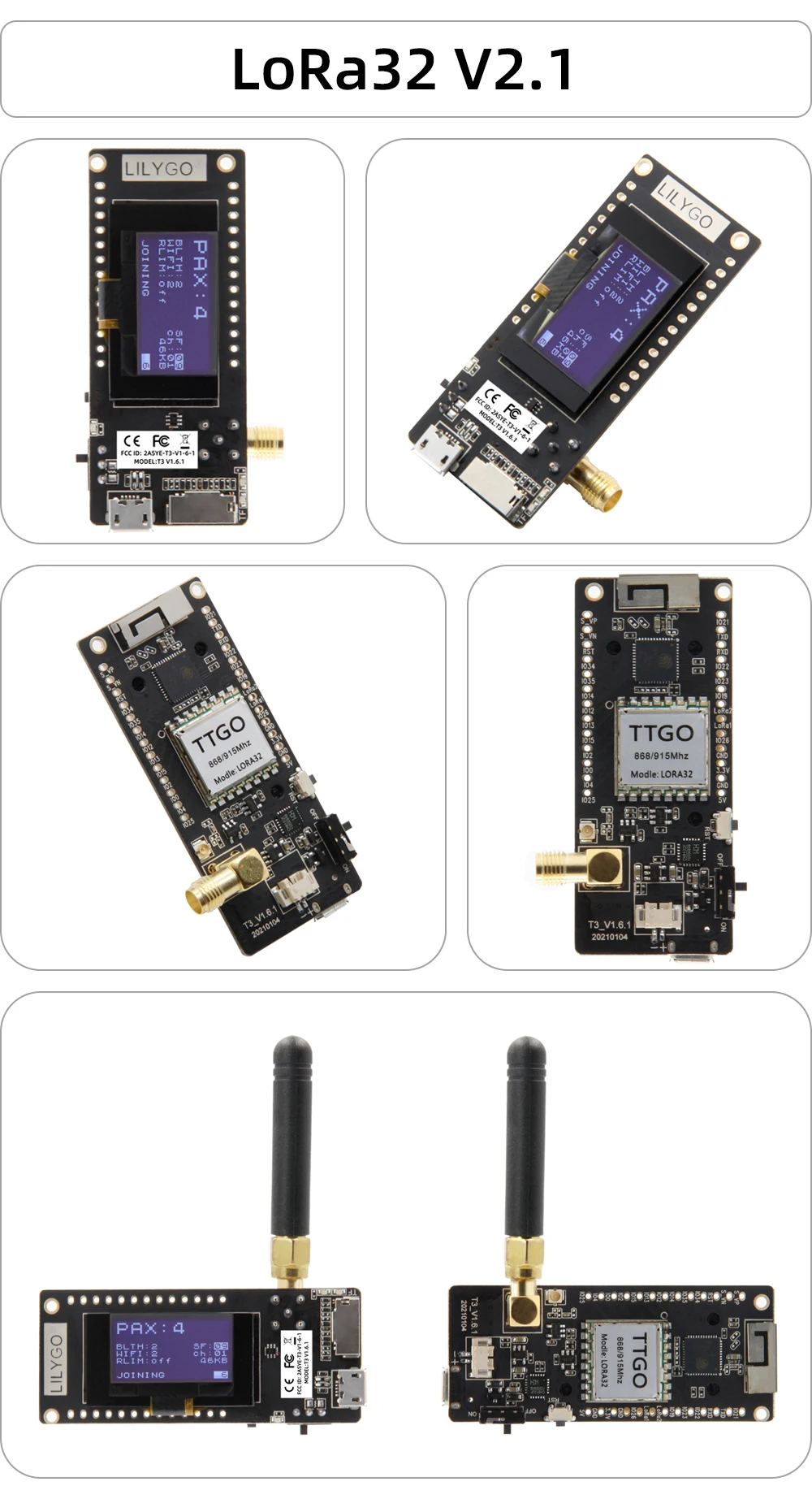 433, 868, 915Mhz, OLED, 0,96 