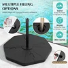4-Piece Patio Umbrella Base, 208 lbs Heavy Duty Offset Cantilever Umbrella Stand 4