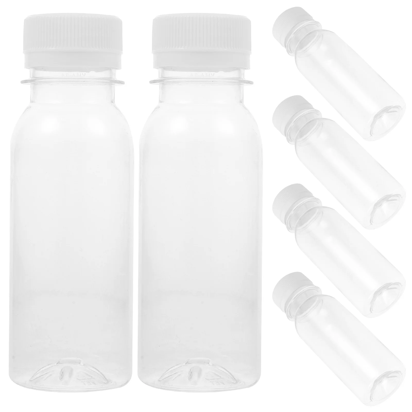 

6pcs Water Bottles Sealing Juice Bottles Transparent Milk Bottles Small Bottles