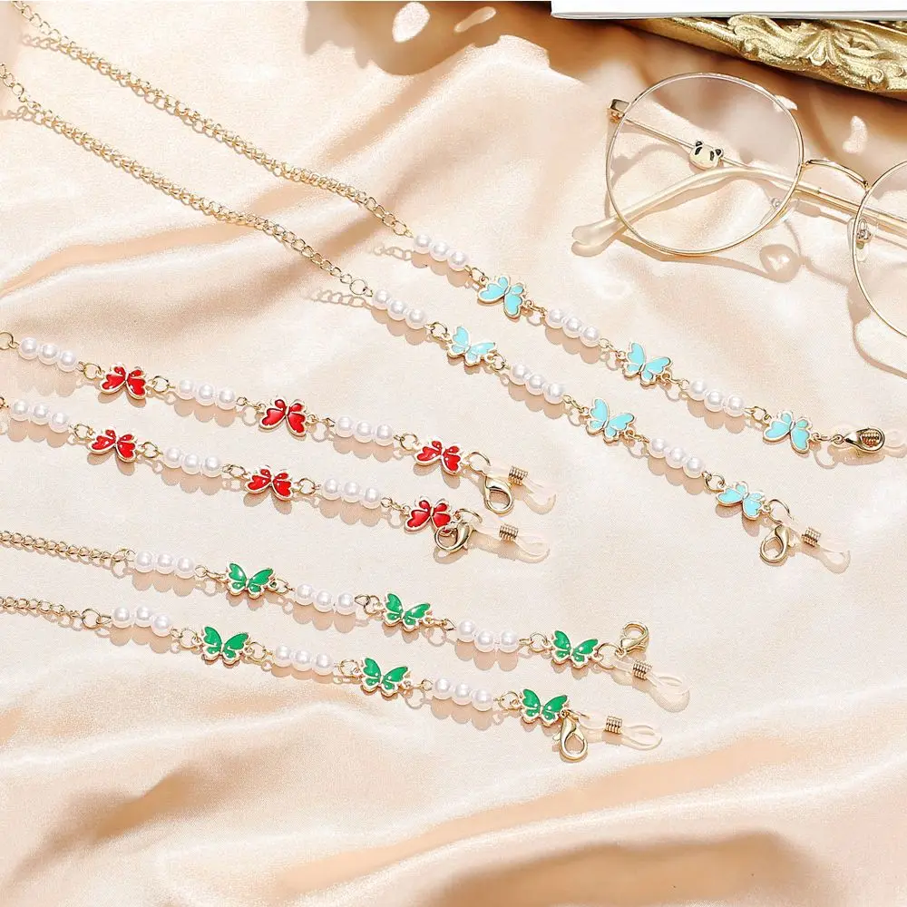

Fashion Simple Cute Decoration Pearl Colorful Sunglasses Chain Eyewear Accessories Eyeglasses Lanyard Mask Chain