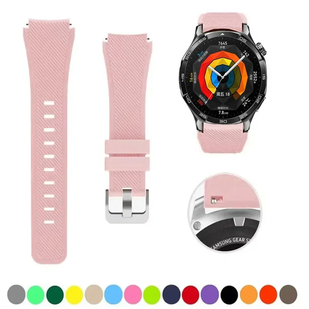 Silicone Smartwatch Strap - 22mm Soft Bracelet Belt