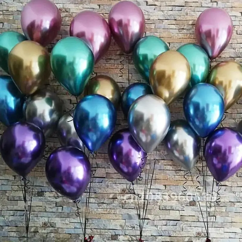 

Metallic Latex Balloon New Thick Metal Alloy Balloons Wedding Decorations Birthday Party Baby Shower Balloon