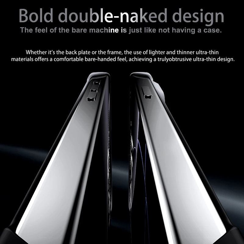 Frameless Gradient Magnetic Phone Case with Soft Back Cover