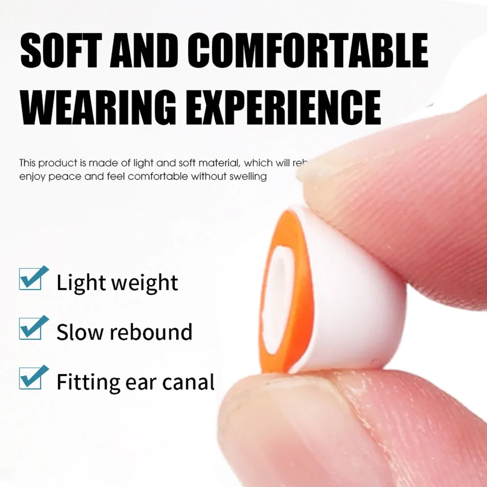 3 Pairs Soft Memory Foam Noise Isolating Earplugs Replacement Eartips
