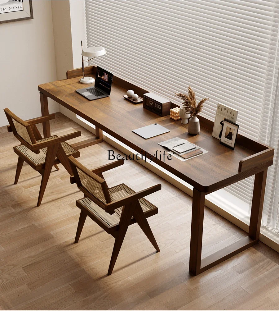 

Wall Desk Solid Wood Double Long Table Simple Desk