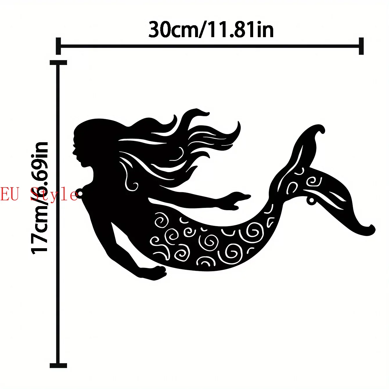 

Rustic Metal Mermaid Wall Mounted Art Decoration Patio Garden and Housewarming Gifts Home Decor Metal Wall Hanging Decoration Ou