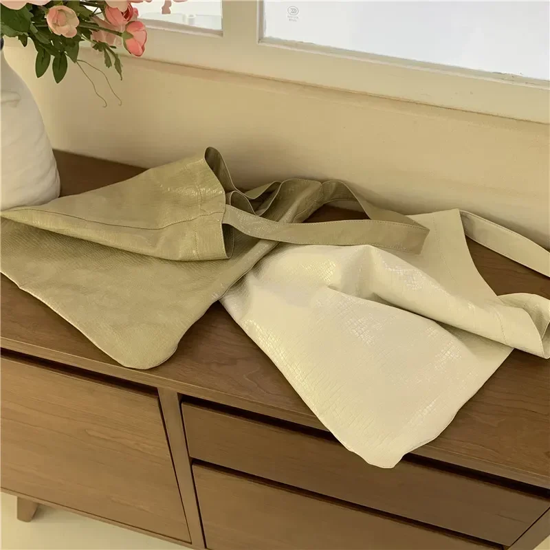 2023 NEW Bag for Women Fashion Korean Style Crossbody Shoulder Bag Bucket Large Capacity Solid Color PU Shopping Bag Handbags