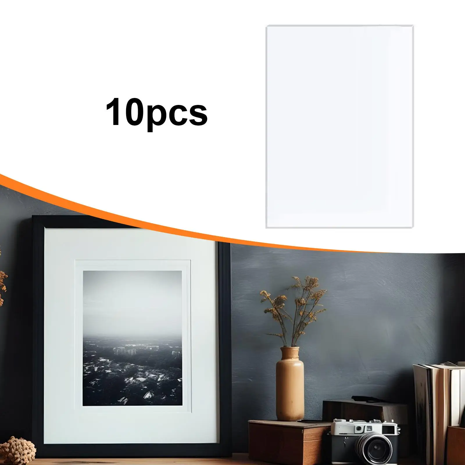 10Pcs Clear Acrylic Sheets Plexiglass Sheets Multifunctional Crafting Supplies 2mm Thick Acrylic Boards for Display Projects