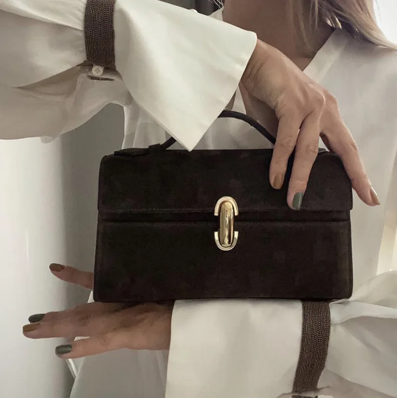 Designer tote bag women genuine Suede leather cowskin handbag female tote bag camel black white color 2023 new