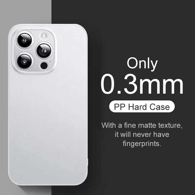 Ultra-Thin Clear Matte Hard Case - 0.3mm Solid Color Cover