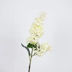 Lilac Artificial Flowers Bouquet for Elegant Home and Wedding Decor (White)
