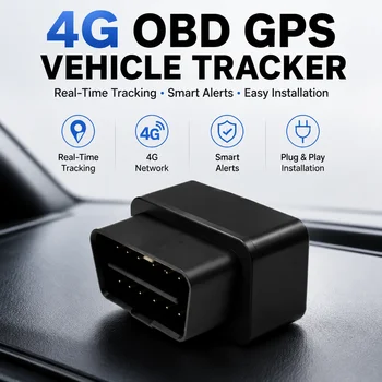 Localizzatore GPS OBD 4G per Veicoli, Tracciamento in Tempo Reale, Antifurto, APP con Avviso Geo-Fence