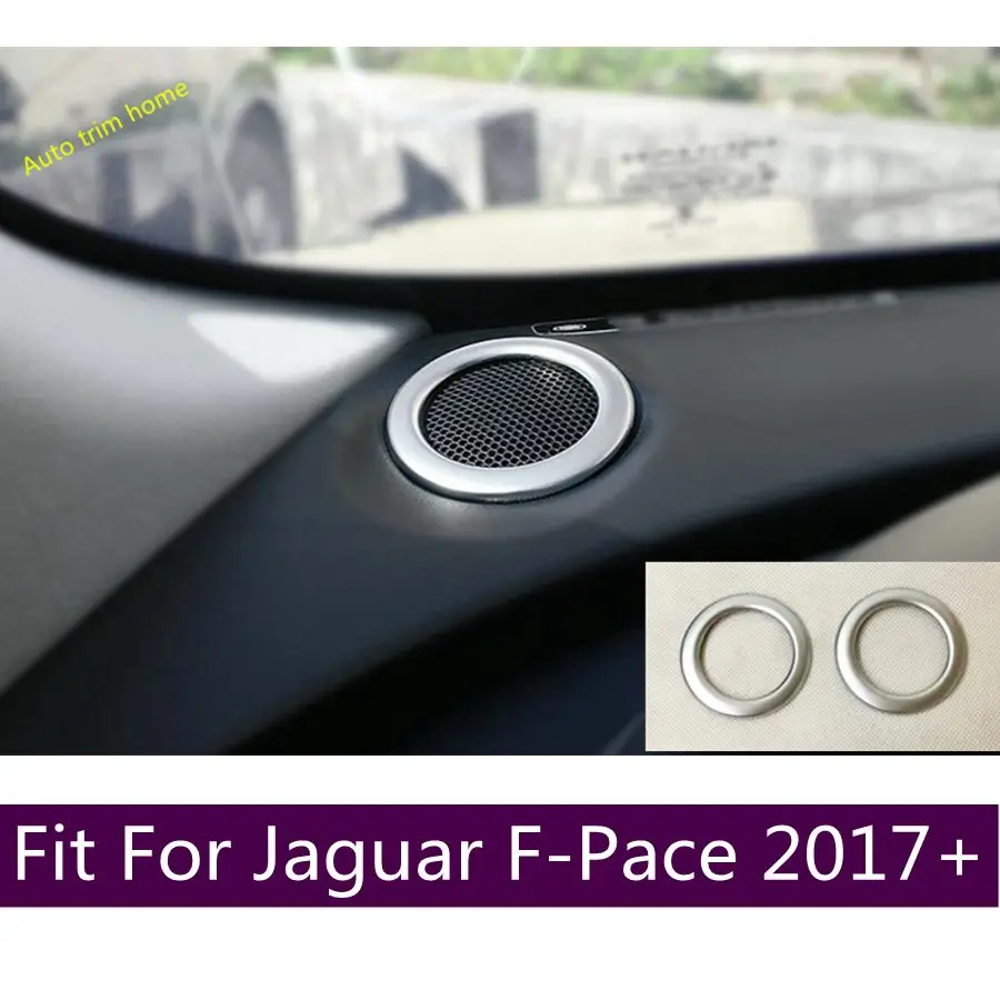 

Front Head Stereo Speaker Audio Sound Decoration Ring Cover Trim Fit For Jaguar F-Pace 2017 - 2022 Interior Accessories
