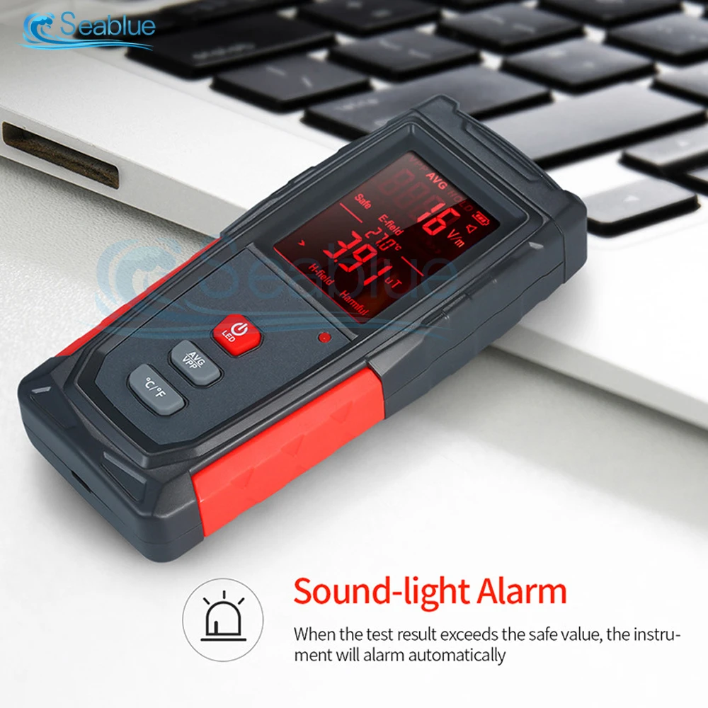 WT3121 RZ EMF Meter Radiation Detector Tester Rechargeable Portable Counter Mobile Computer Emission Electromagnetic Field Test